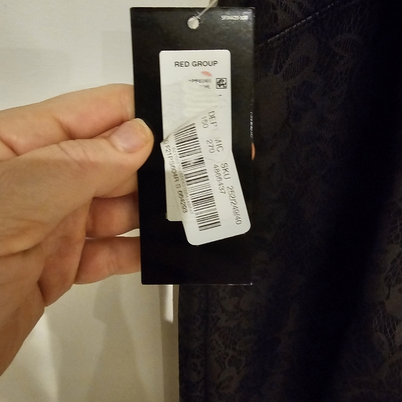 SLIM FACTOR BY INVESTMENTS BLACK LACE FAUX LEATHER BLACK LEGGINGS NEW SIZE S - Picture 7 of 7